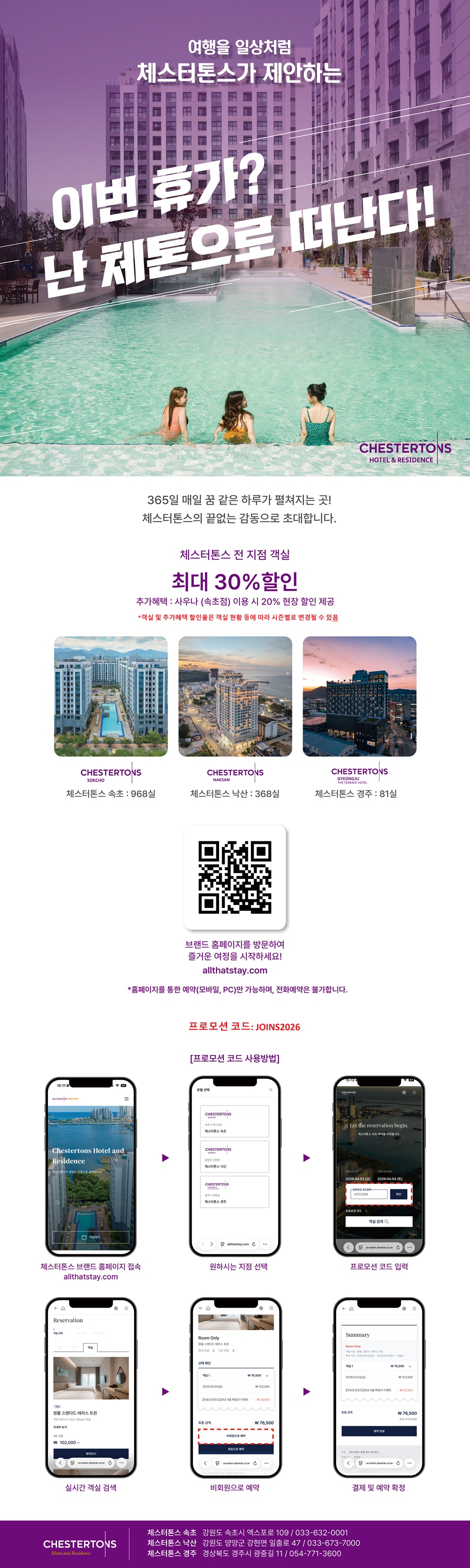 체스터톤스 호텔 가이드